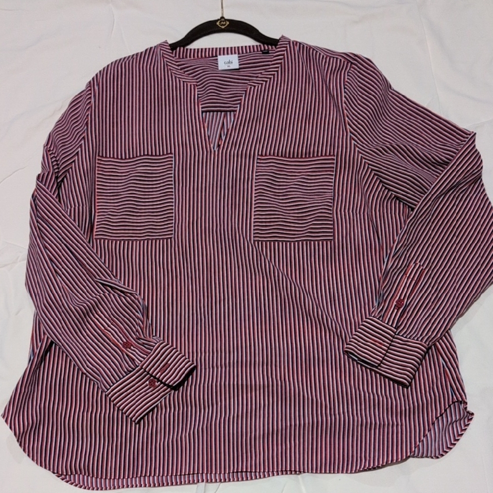 CAbi Franklin Red Blouse